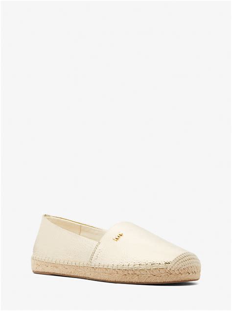 michael kors metallic nappa espandrilles|Kendrick Metallic Faux Pebbled Leather Espadrille .